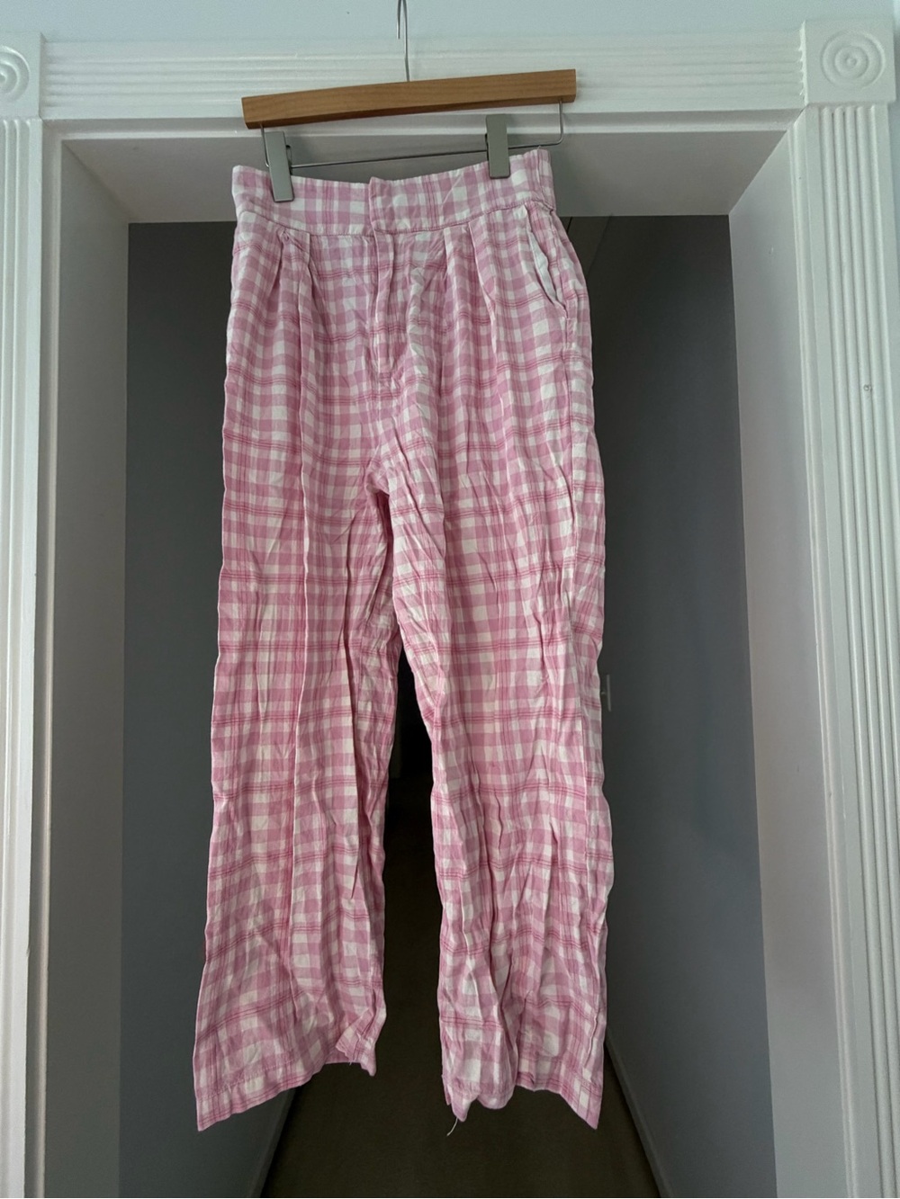 Urban Outfitters Pink and White Gingham Pants